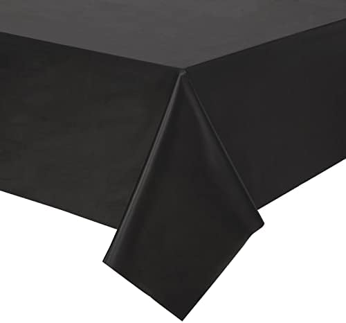 Juvale 3 Pack Black Tablecloth for Rectangle Tables