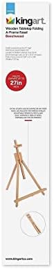 KINGART 741N Tabletop A-Frame Easel Adjustable Folding 27 Canvas Capacity