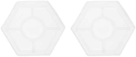 Uxcell 2 Pcs Hexagon Resin Coaster Moulds