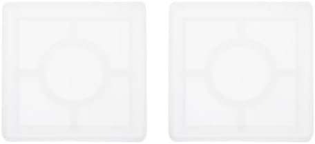 Uxcell 2 Pcs Square Resin Silicone Coaster Moulds