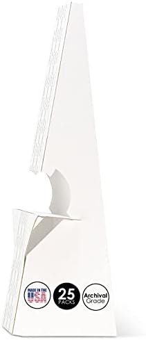 Lineco Self-Stick Double Wing Easel Backs 12 Inches White 25 Pack