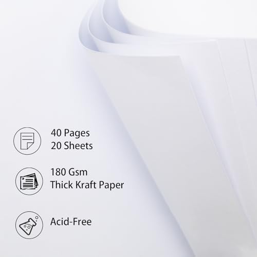 Cherrich 7x7 Inch Small Scrapbook with Linen Cover