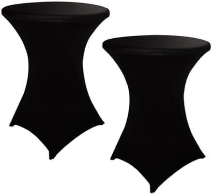 HAORUI Spandex Table Covers 2 Pack for Round Tables