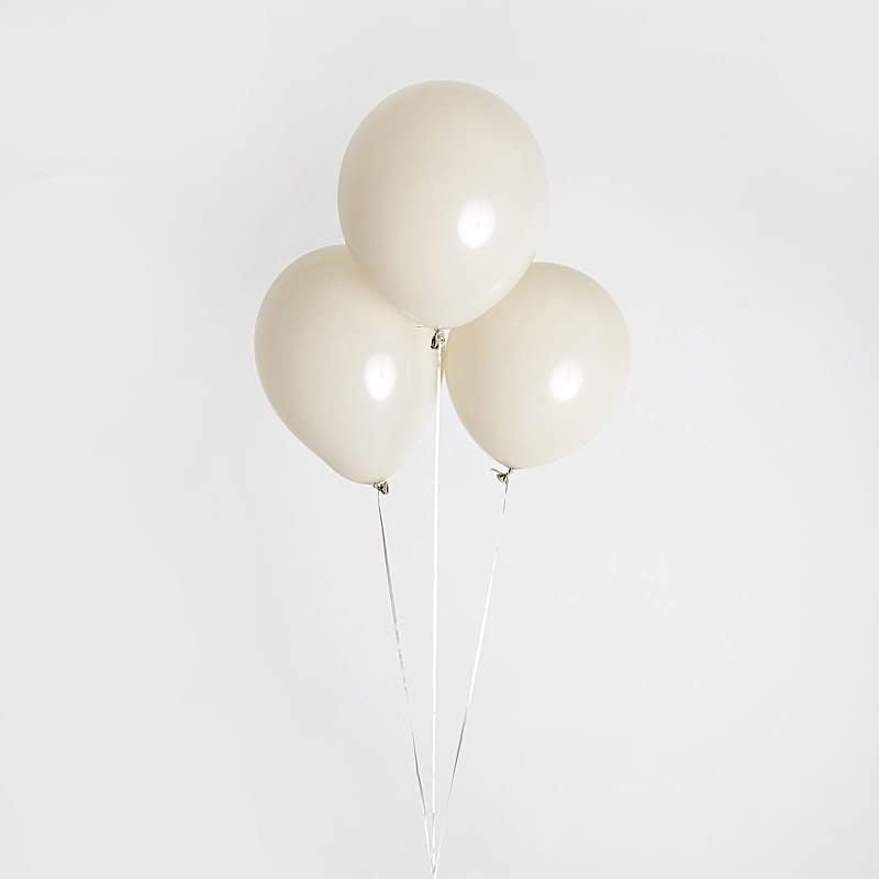 25pcs 12-Inch Beige Matte Latex Balloons for Parties