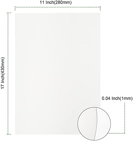 PINGEUI 50 Sheets 11x17 Inch White Chipboard for Crafting