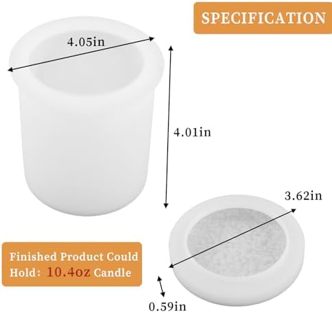 Wehous Jar Resin Mold with Lid for DIY Projects