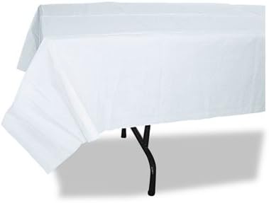 Tatco Paper Table Cover with Plastic Liner 54x108 White 20PC Carton
