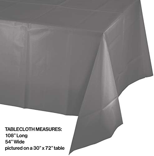 Creative Converting Tablecover PL 54 x 108 Gray