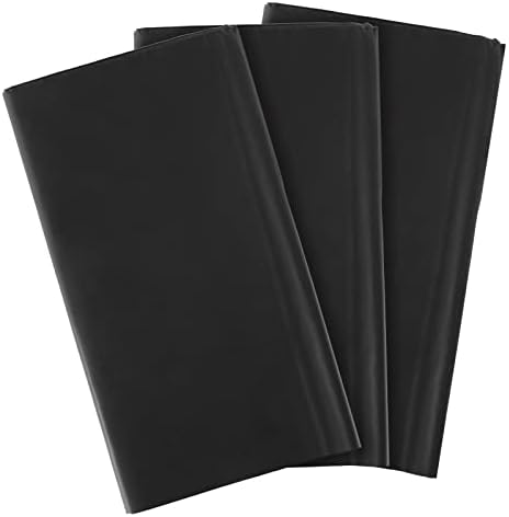 Juvale 3 Pack Black Tablecloth for Rectangle Tables