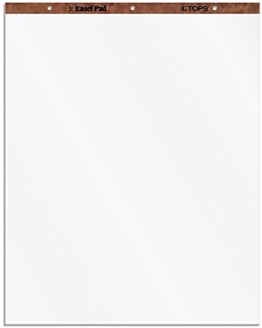 TOPS Easel Pad 2 Pack 100 Pages Bright White 3 Hole Punched