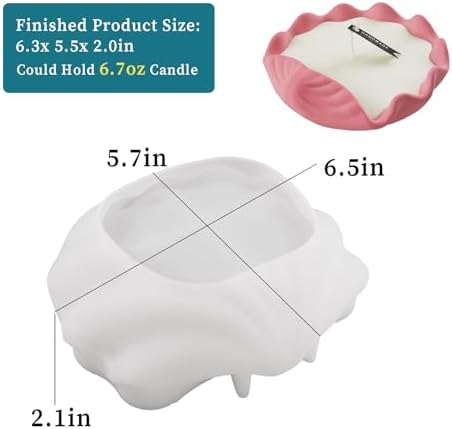 Wehous Shell Candle Holder Silicone Mold for Resin Art