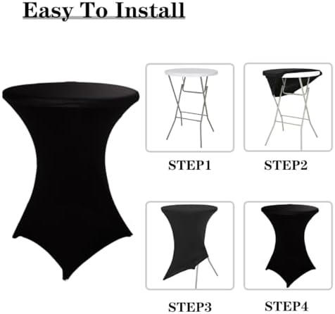 HAORUI Spandex Table Covers 2 Pack for Round Tables
