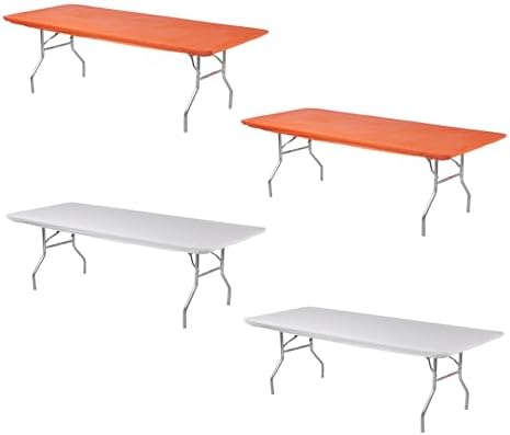 Kwik-Covers Rectangular Plastic Table Covers 6 or 8 Bundle of 4