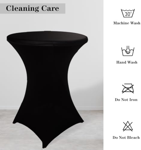 HAORUI Spandex Table Covers 2 Pack for Round Tables