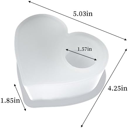 Wehous Valentine Resin Heart Candle Holder Mold