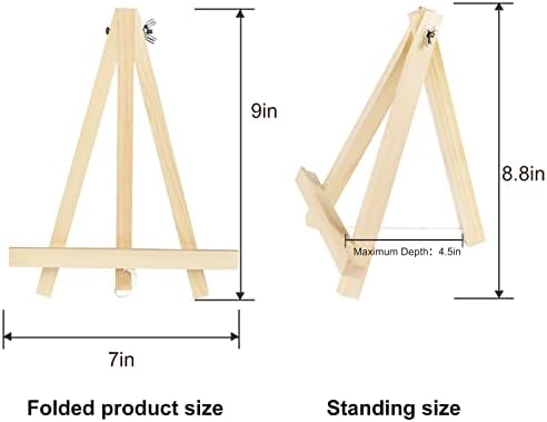 Kinlink 9 Inch Tall Wood Easels Set of 12 Display Stand