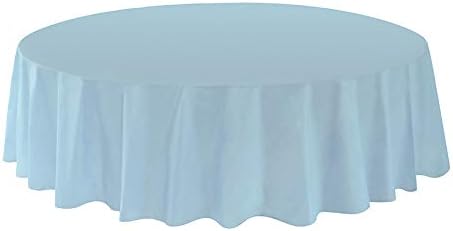 Allgala 144-Pack Light Blue Table Covers 84 Inch Round