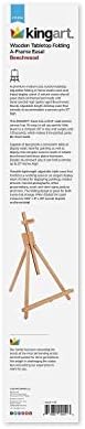 KINGART 741N Tabletop A-Frame Easel Adjustable Folding 27 Canvas Capacity