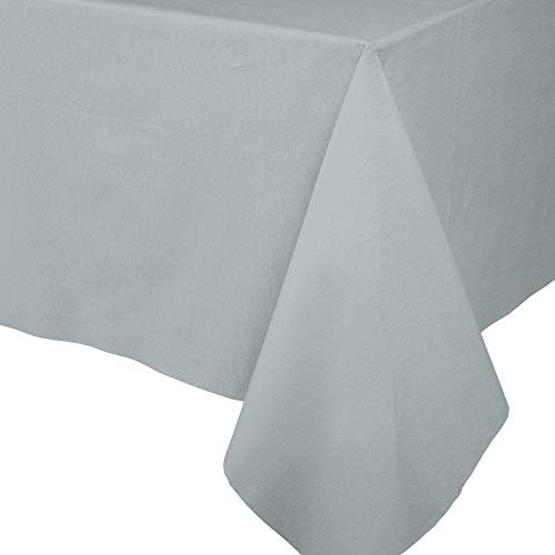 Caspari Silver Paper Linen Table Cover 5x8