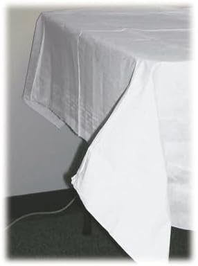 Tatco 31108 Paper Table Cover with Plastic Liner 54x108 White 20 per Carton