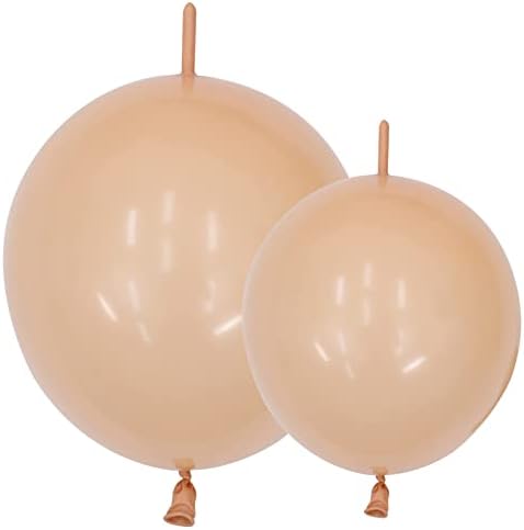 IN-JOOYAA 200 Pcs Nude Latex Link Balloons 6 Inch 12 Inch