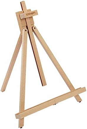 KINGART 741N Tabletop A-Frame Easel Adjustable Folding 27 Canvas Capacity