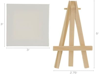 Hello Artist Party Pack Mini Canvases with Easel 20 Pieces