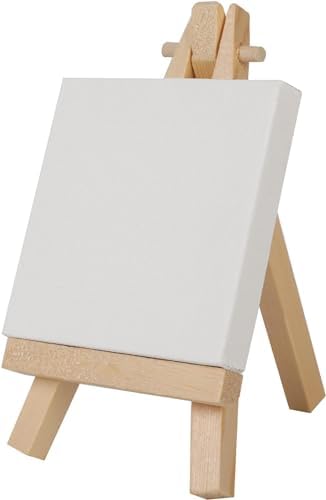 AILOVE Mini Canvases with Easel Set 18 Pieces
