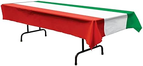 Beistle Italian Red White and Green Tablecover Set of 3