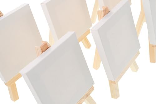 Hello Artist Party Pack Mini Canvases with Easel 20 Pieces