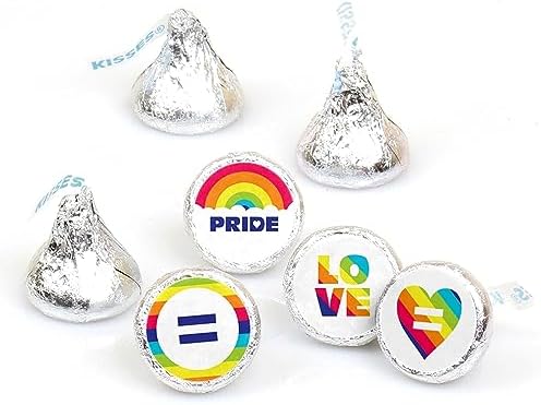 Love is Love Pride Rainbow Candy Stickers 108 Count Sheet