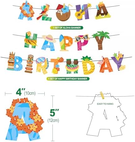 Party Spot 252 Piece Luau Birthday Party Decor Set