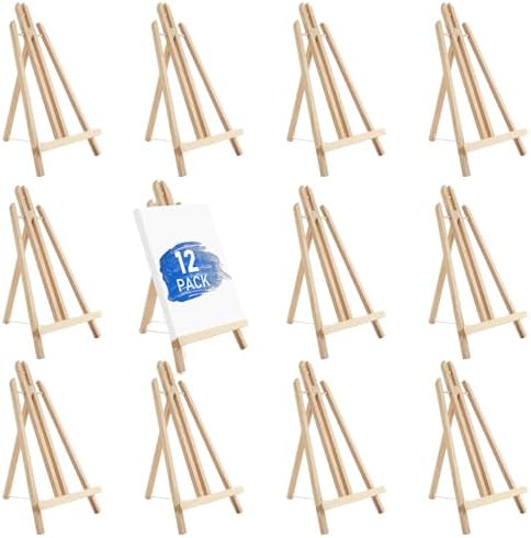 Falling in Art 16 Inch Wood Easel Stand 12 Pack