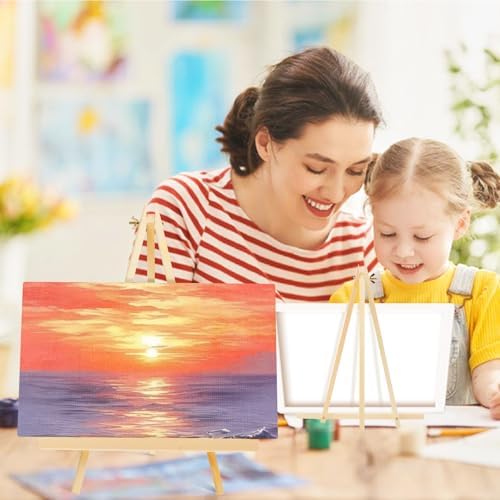 3 Pack 14 Inch Wood Easels for Painting and Display