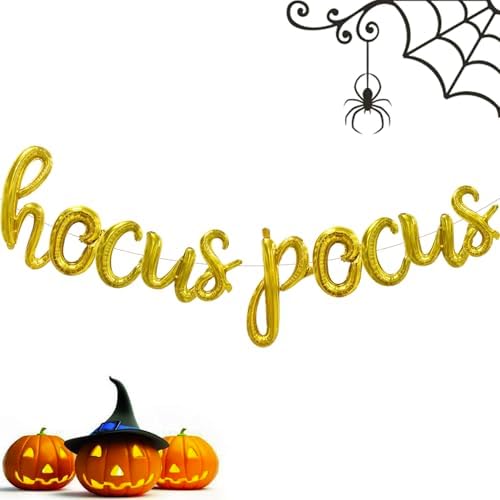 Uchi Hocus Pocus Gold Balloons 18 Inch Halloween Decorations