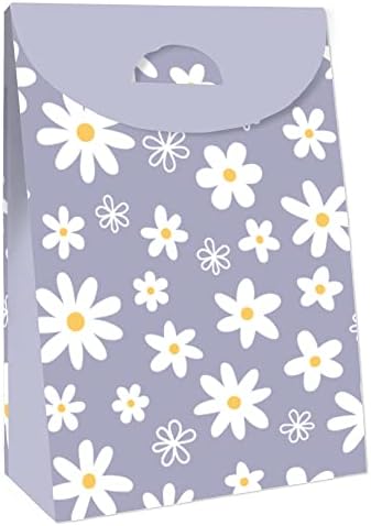 Purple Daisy Flowers Party Favor Bags Set of 12