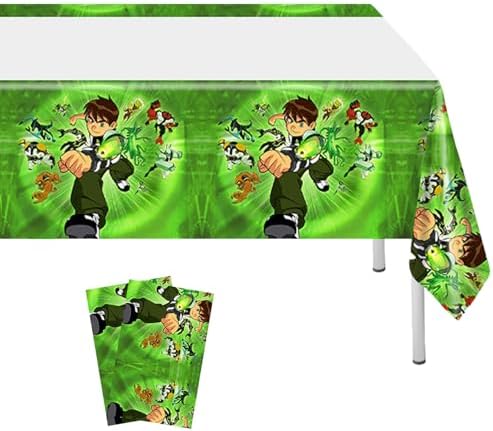2 Pack Ben Birthday Plastic Table Covers for Kids