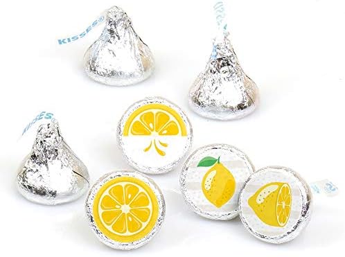 Big Dot of Happiness So Fresh Lemon Round Candy Stickers 108 Count