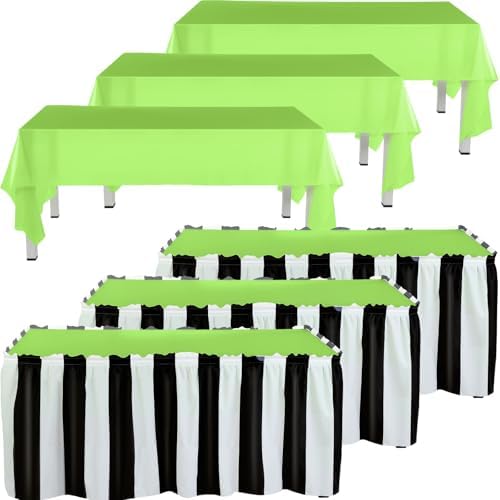 Tegeme 6 Pcs Halloween Black and White Party Decorations