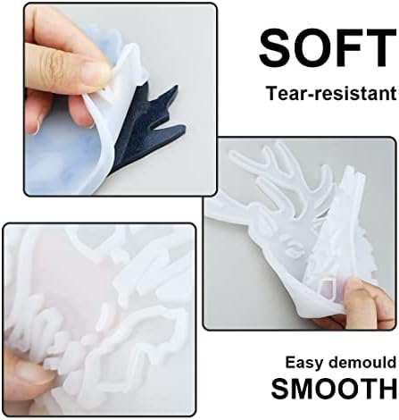 Deer Wall Decor Resin Casting Mold for DIY Art