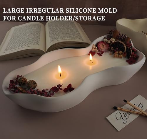 Wehous Large Silicone Candle Holder Mold for Resin