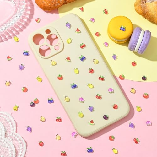LiQunSweet 110 Pcs 11 Styles Fruit Resin Cabochons for DIY Jewelry