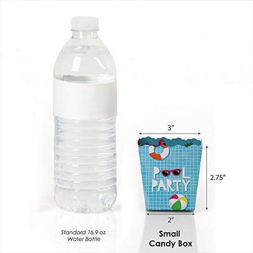 Big Dot of Happiness Pool Party Candy Boxes Set of 12