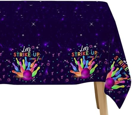Bowling Party Tablecloth Set of 3 54in x 108in