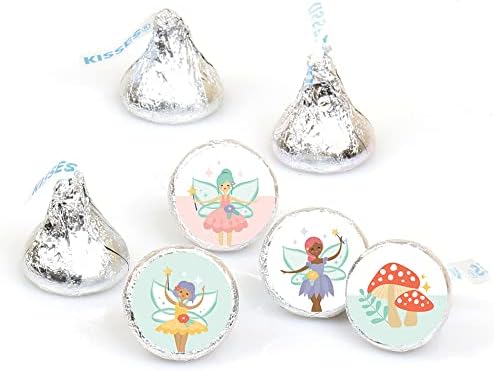 Big Dot of Happiness Lets Be Fairies Round Candy Stickers - 108 per Sheet