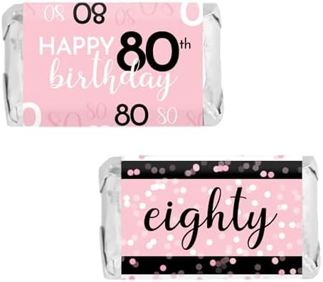 Distinctivs 80th Birthday Candy Bar Wrappers 42 Count