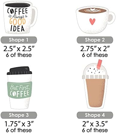 But First Coffee Shaped Cut Outs 24 Count