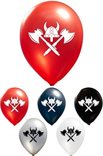 Viking Helmet and Axes Balloons 16 Piece 12 Inch