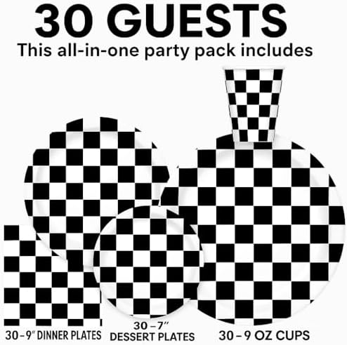 Oojami 120 Piece Race Car Party Pack