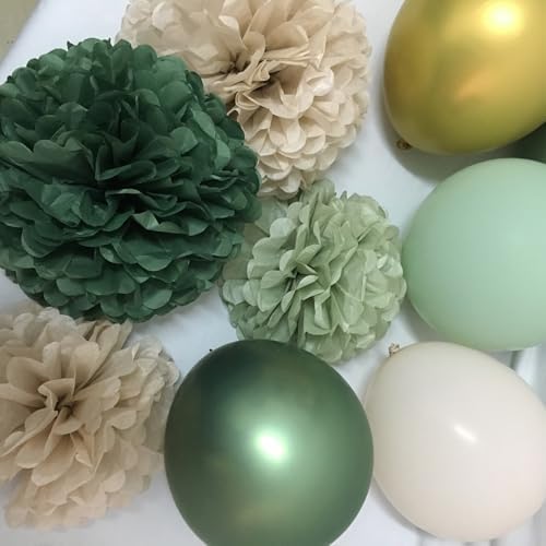 Green Gold Birthday Decorations Kit